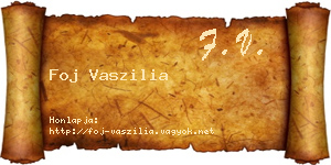 Foj Vaszilia névjegykártya